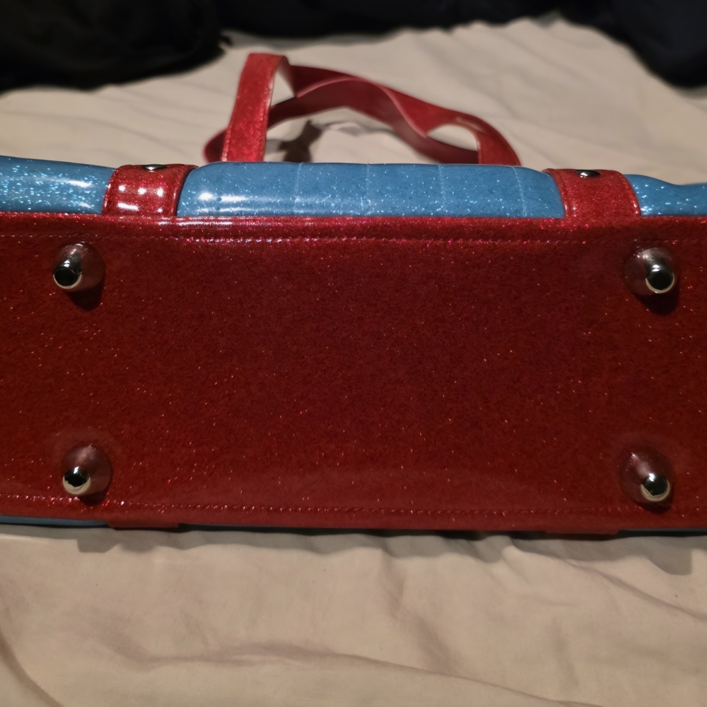 Made By HOLD FAST. Sparkling Blue and Red Shoulder Bag - Picture 6 of 16